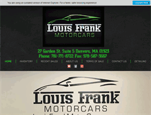 Tablet Screenshot of louisfrankmotorcars.com